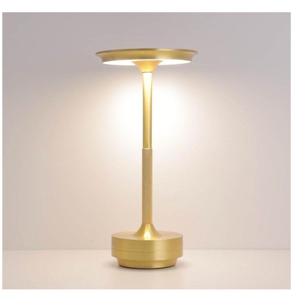 Bulbulay Elegant Rechargeable Dimmable Waterproof Metallic Touch LED Cordless Ta